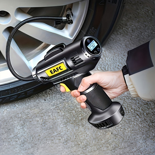 150PSI Cordless Tire Pump: USB Charging, Night-Light, & Pressure Gauge - Your Go-To for Cars, Bikes, and More!