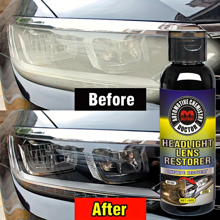 Automotive Clay-Based Headlight Restoration Kit - All-in-One Polishing Solution for Effective Scratch Removal and Clear Lens Maintenance - Car Detailing Headlight Refurbishment Set