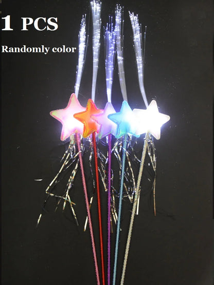 Women Kids Girl Luminous LED Glow Light Up Elf Witch Hat Star Skirt Spider Web Tutu Wizard Costume Party Gift Halloween Festival