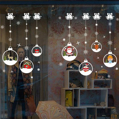 Merry Christmas Decoration for Home Wall Window Sticker Ornaments Garland New Year Festoon Christmas Decoration