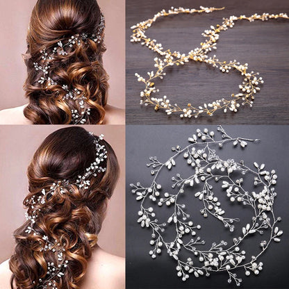 Pearl Tiara Crystal Hairbands and Hair Pins