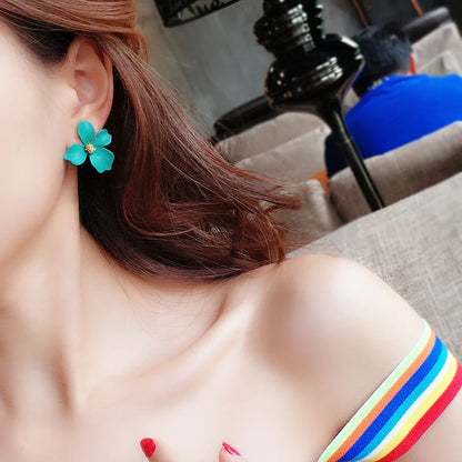 Korean Style Cute Flower Earrings - 2019 New Fashion Sweet Earrings, Wholesale Colorful Jewelry