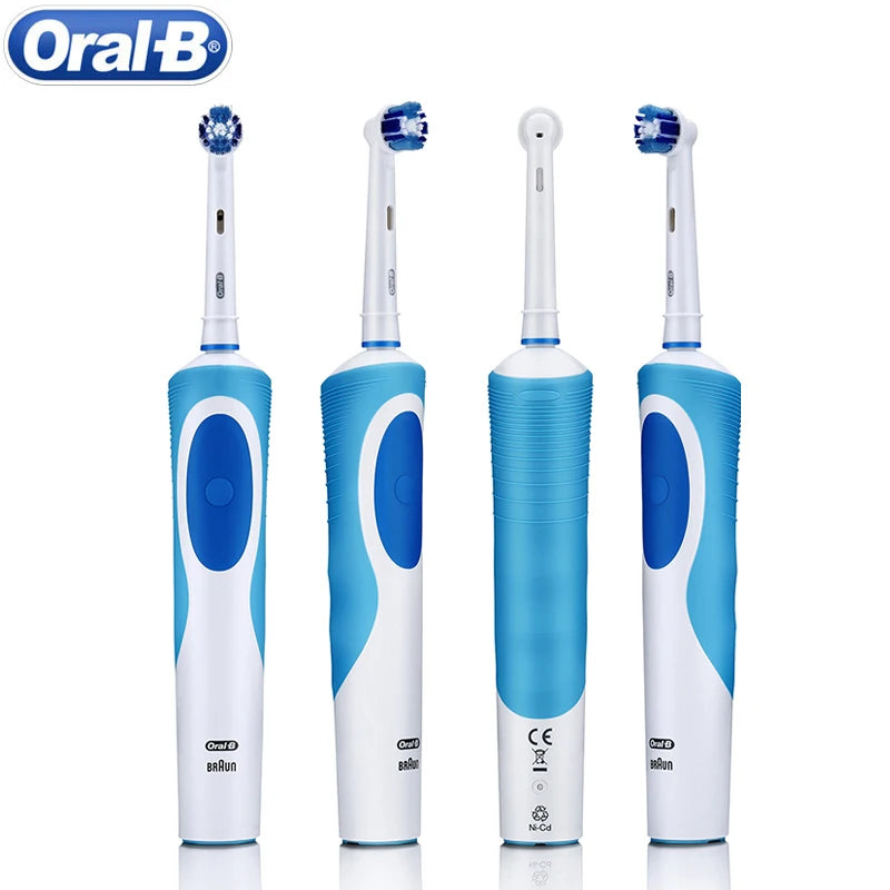 Oral B Electric Toothbrush 2D Rotary Vibration Clean Charging Tooth Brush Cross Action Bristle Oral Care 4 Gift Brush Heads Free