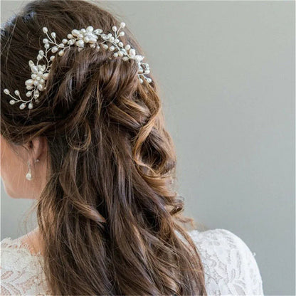 Pearl Tiara Crystal Hairbands and Hair Pins