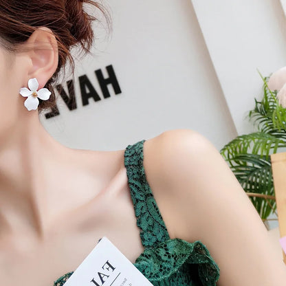 Korean Style Cute Flower Earrings - 2019 New Fashion Sweet Earrings, Wholesale Colorful Jewelry