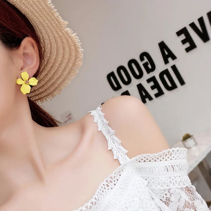 Korean Style Cute Flower Earrings - 2019 New Fashion Sweet Earrings, Wholesale Colorful Jewelry