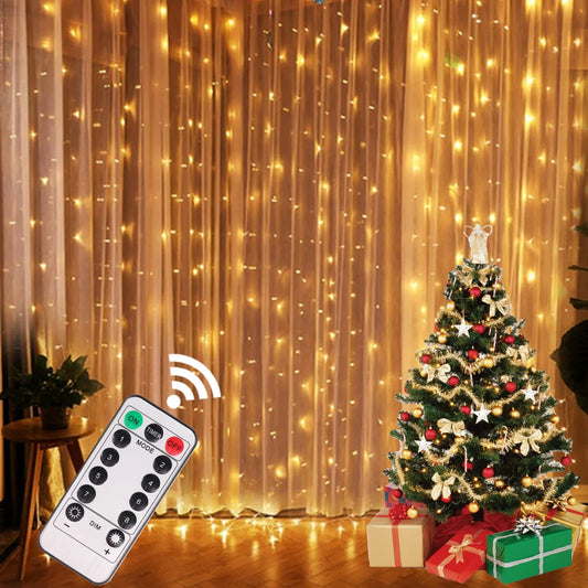 Christmas Lights Curtain Garland Merry Christmas Decorations For Home Christmas Ornaments Xmas Gifts New Year Decor