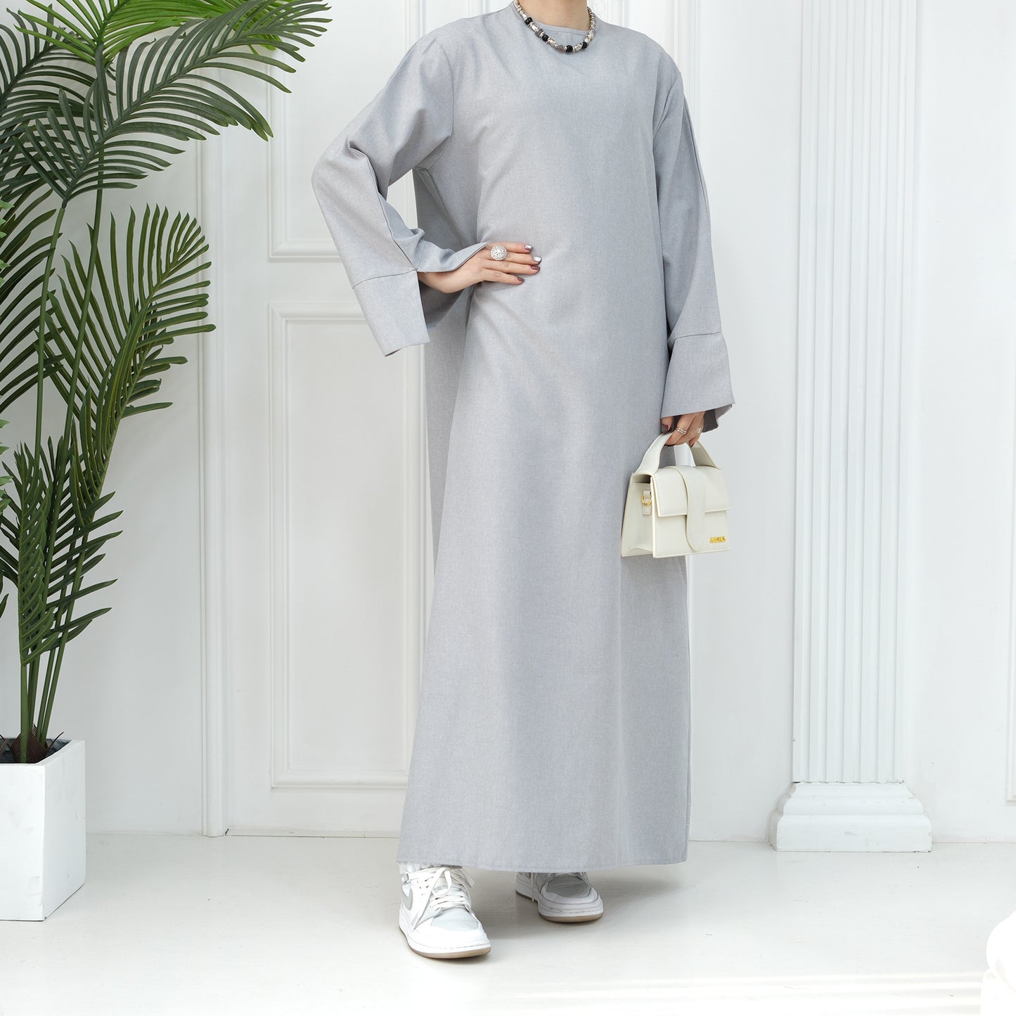 New Dubai Abaya for Muslim Women Eid Ramadan Modest Dress Türkiye Loose Large Elegant Dress Gown Female Islam Clothing