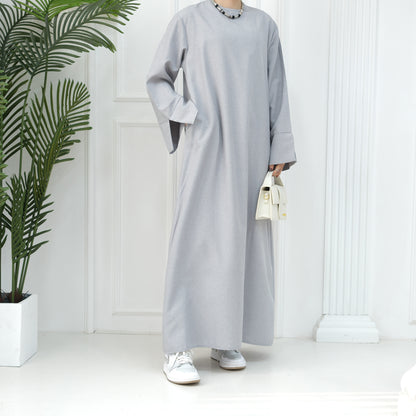 New Dubai Abaya for Muslim Women Eid Ramadan Modest Dress Türkiye Loose Large Elegant Dress Gown Female Islam Clothing