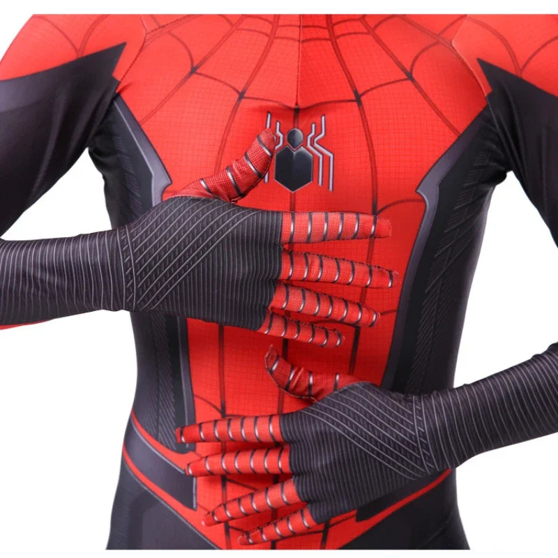 High Quality Superhero Spidermans Costume Bodysuit For Adult Spandex Zentai Halloween Party Cosplay Jumpsuit 3D Style