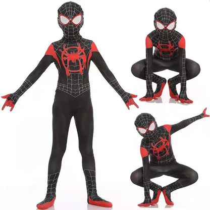 High Quality Superhero Spidermans Costume Bodysuit For Kids Adult Spandex Zentai Halloween Party Cosplay Jumpsuit 3D Style