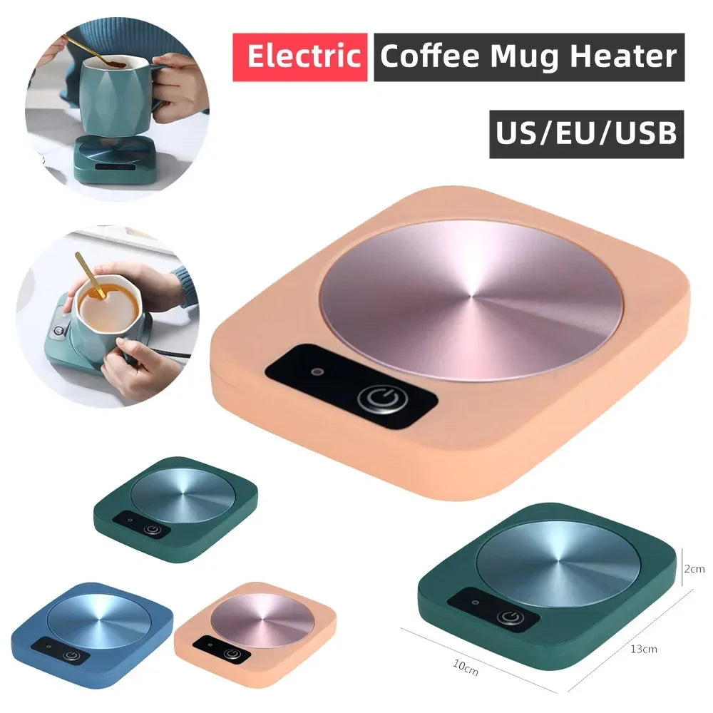 Mug Heater Coffee Mug Cup Warmer Milk Tea Water Heating Pad Cup Heater Warm Mat Constant Temperature Coaster 110/220V EU US Plug