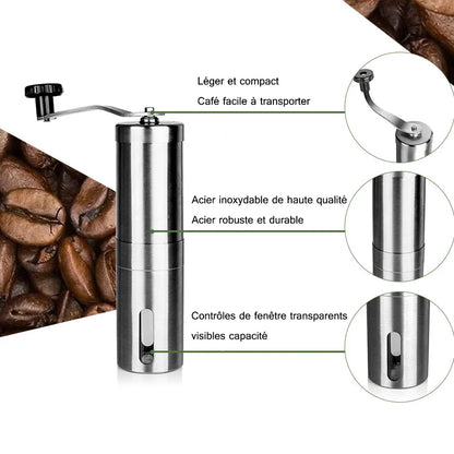 Manual Coffee Grinder Mini Stainless Steel Hand Handmade Coffee Bean Grinders Mill Foamer Kitchen Tool Coffee Accessories