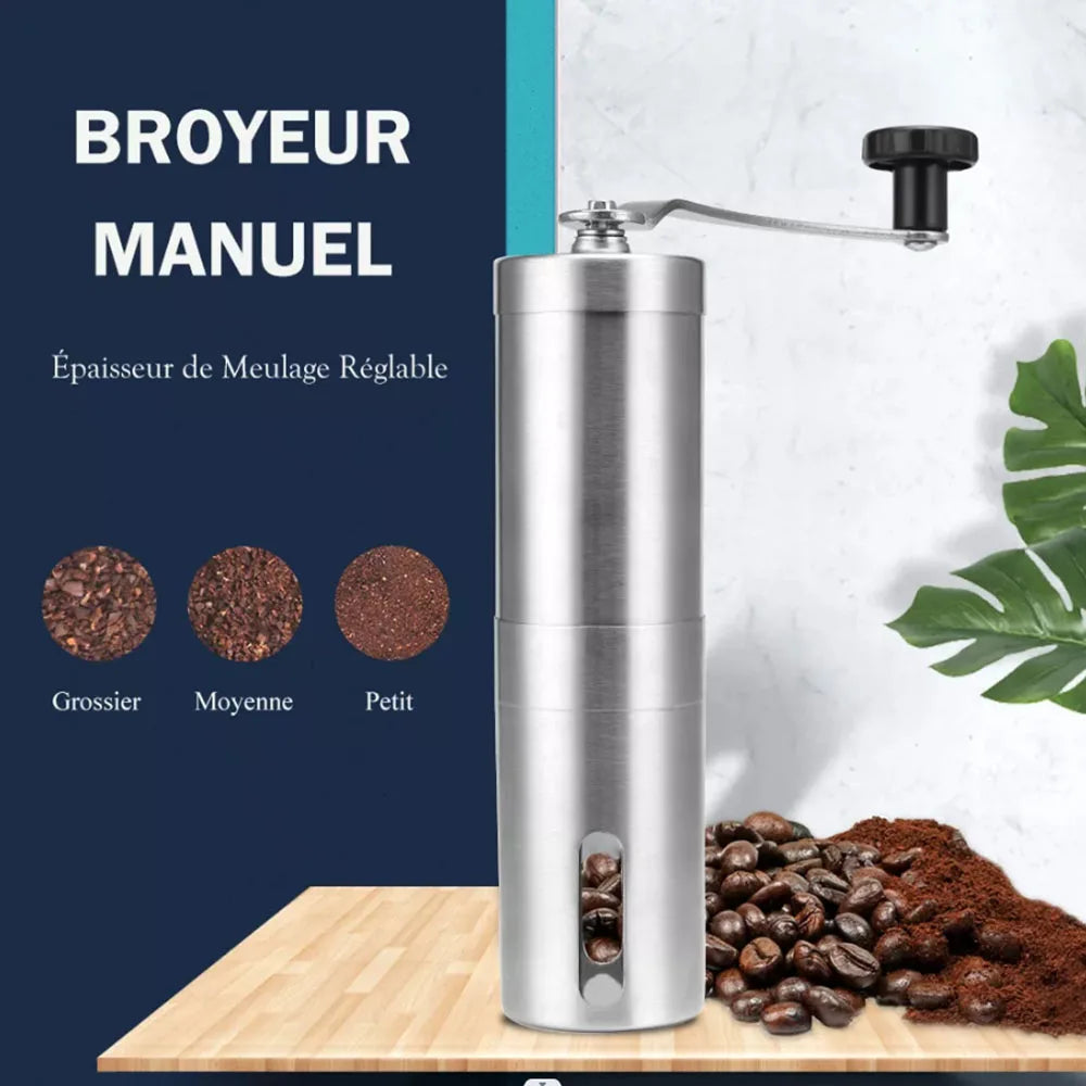 Manual Coffee Grinder Mini Stainless Steel Hand Handmade Coffee Bean Grinders Mill Foamer Kitchen Tool Coffee Accessories