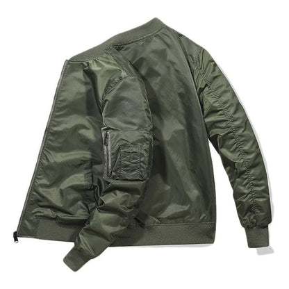 Cross-border Stand Collar Flight Jacket Spring Autumn, Pilot jacket Baseball Uniform Solid Color Men's Coat