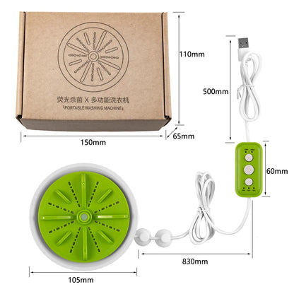 Mini Portable Washing Machines USB Rotating Turbo Fruit Kitchen Ultrasonic Dishwasher For Clothes Home Travel Remote Control 세탁기