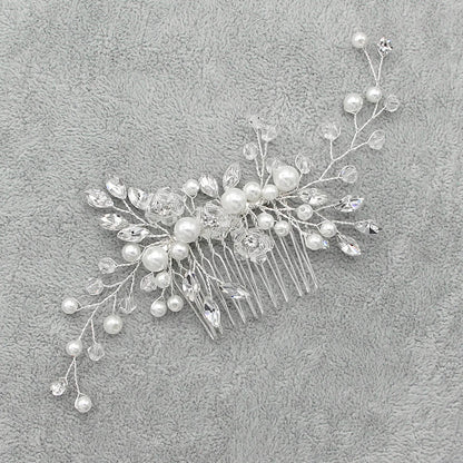 Elegant Hair Combs for Bride - Crystal Rhinestones and Pearls Hairpins- Headpiece