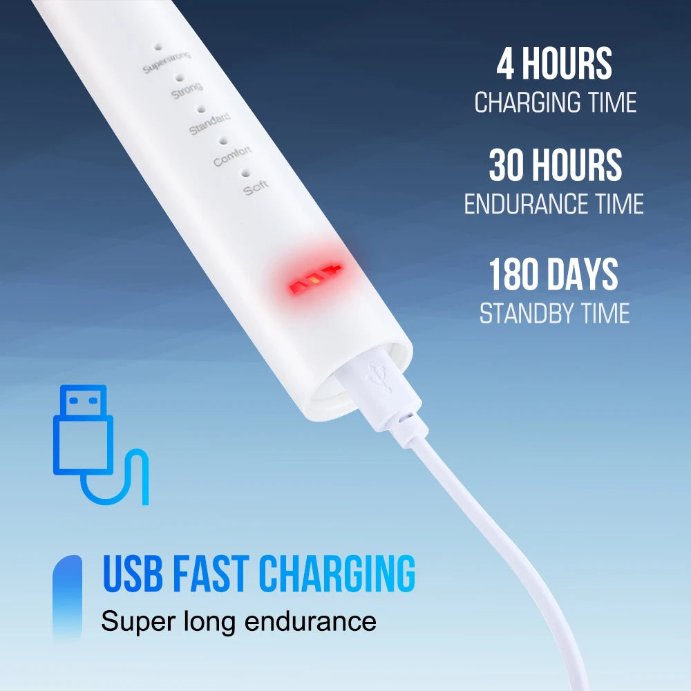 6 in 1 Ultrasonic Dental Cleaner Scaler Dental Tartar Remover Electric Toothbrush Sonic Teeth Plaque Cleaner Tooth Cleaner