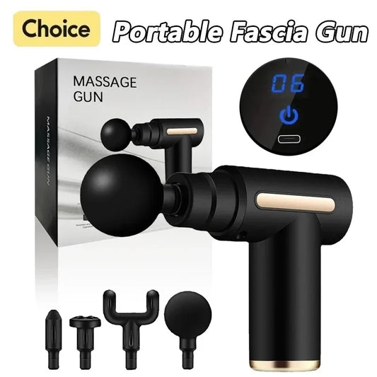 Portable Fascia Gun Deep Tissue Massage Mini Lightweight Adjustable Speed Whole Body Massage Equipment