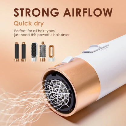 2024 New 5 in 1 Hair Dryer Kit Air Hot Comb Set Professional Curling Iron Hair Straightener Styling For Dyson Airwrap