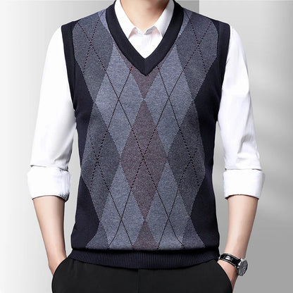 Men's Thickened Casual Sweater Tank Top Autumn and Winter Warm Men's Vest