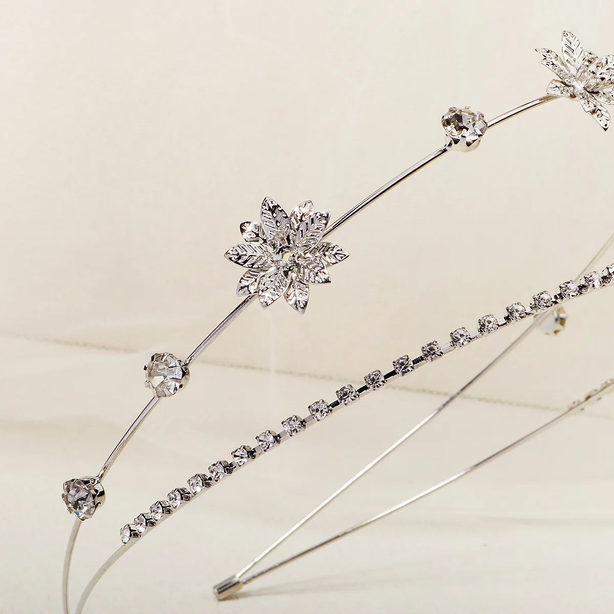 Rhinestone Star Headband - Party Hairband with Multilayer Pearl and Rhinestone Detail, Hair Accessories