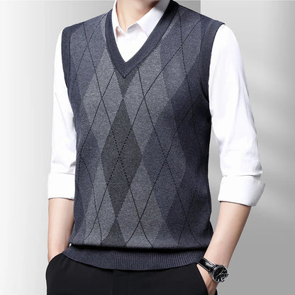 Men's Thickened Casual Sweater Tank Top Autumn and Winter Warm Men's Vest