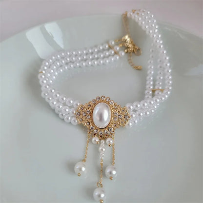 Imitation Pearl Multilayer Short Necklace - Romantic Timeless Jewelry