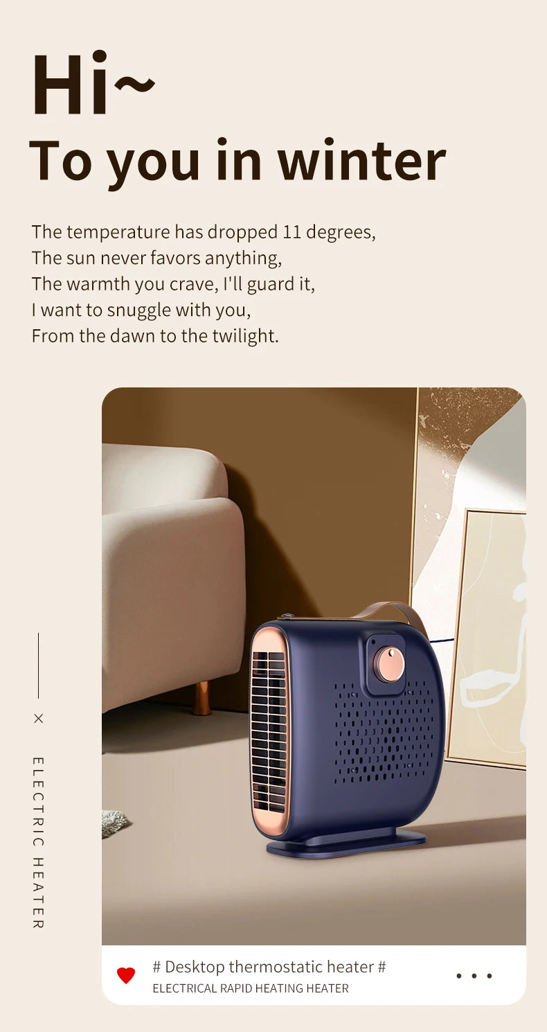 Xiaomi Electric Heater 1500W  Portable Electric Heater PTC Rapid Heating Automatic Constant Temperature For Office Home