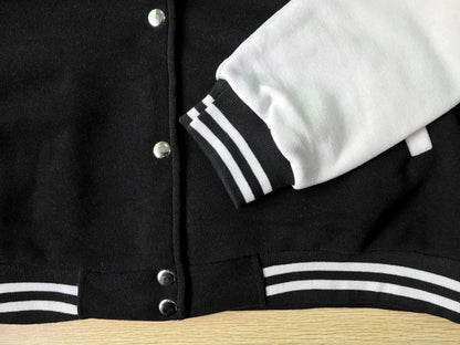 Black White Solid Color Jacket Loose Oversized Clothes Casual Men Women Baseball Uniform S-5XL Street Coat Warm Fleece Jackets