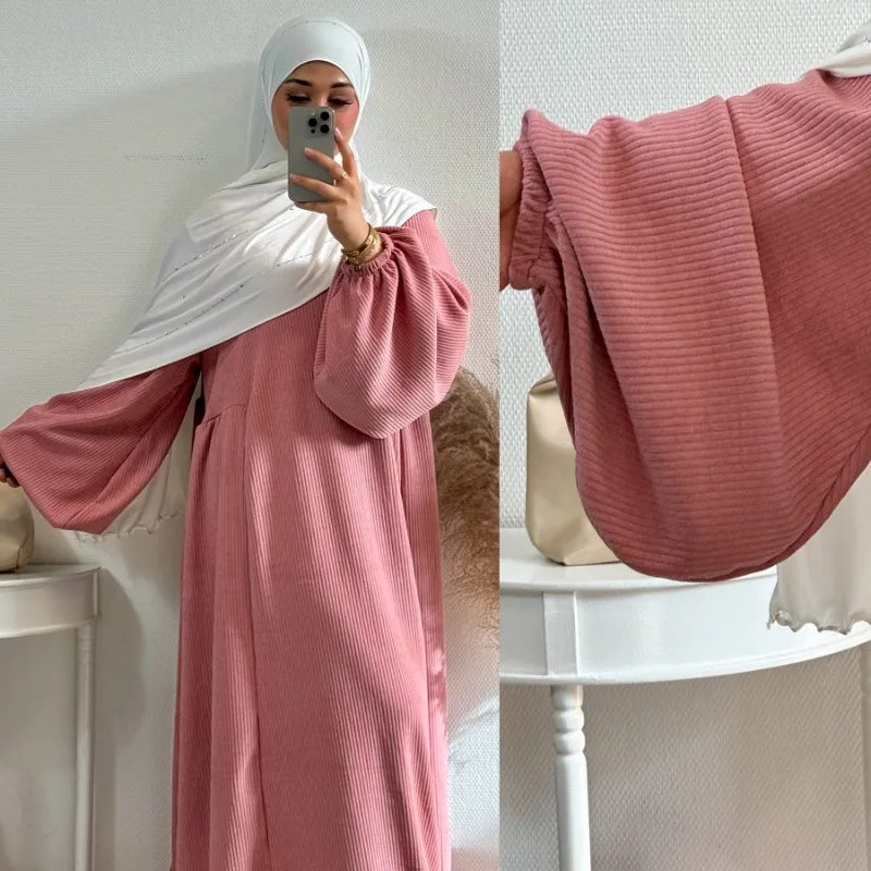 Winter Women Prayer Abaya Muslim Islam Abayas Ramadan Eid African Dress Dubai Luxury Robe Kaftan Caftan Marocain