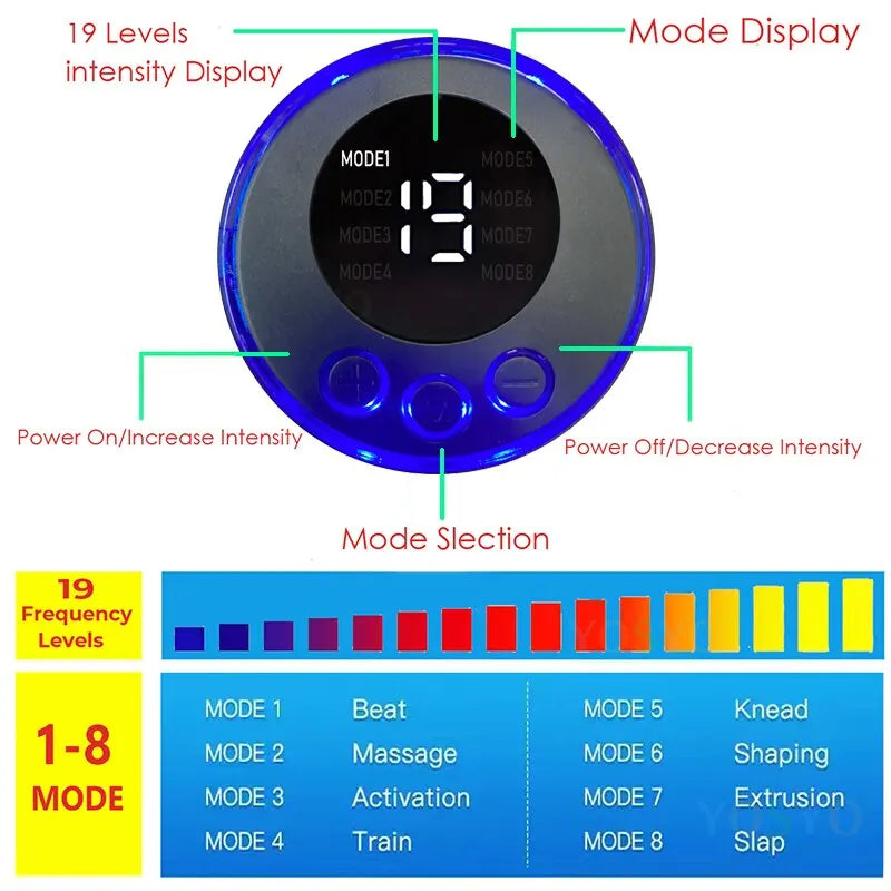 New USB Rechargeable EMS Muscle Stimulator ABS Arm 3 IN 1 Trainer Smart Wireless Fitness Abdominal Training Electric Body Slim