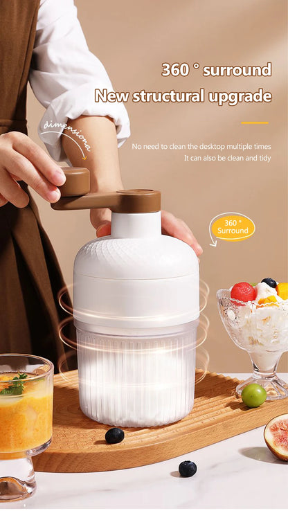 Portable Manual Ice Crusher Shaved Ice Machine Household Mini Ice Crusher Hand Operated Shaved Ice Milkshake Maker For Summer