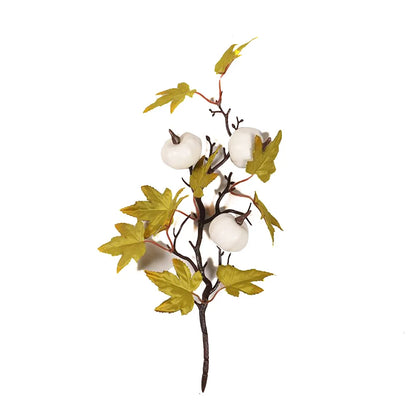 Artificial Maple Leaves Branch Fake Fall Leaves Stems Plants Outdoor Home Decor Outdoor Artificial Flower Halloween Decor