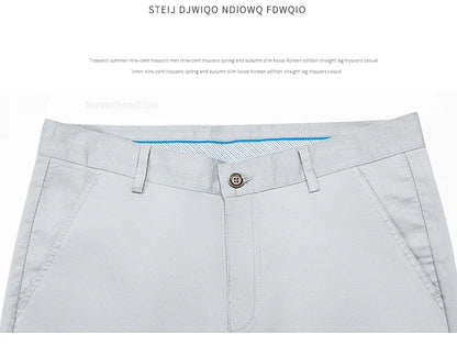 Bamboo Fiber Straight Business Pants for Men - Summer Fashion Classic Designer, Breathable Casual Long Formal Trousers