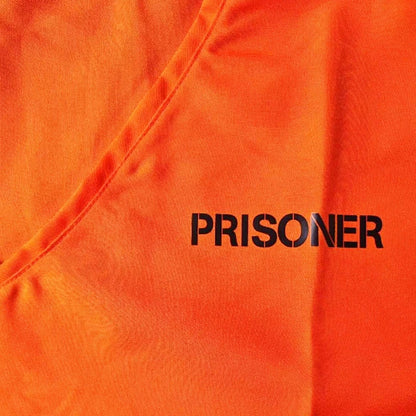 Cosplay Prisoner Halloween Costume for Adult Man&Woman Orange prison 2PCS set  convict