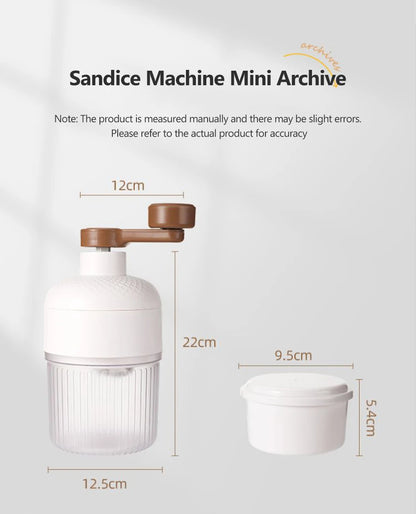 Portable Manual Ice Crusher Shaved Ice Machine Household Mini Ice Crusher Hand Operated Shaved Ice Milkshake Maker For Summer