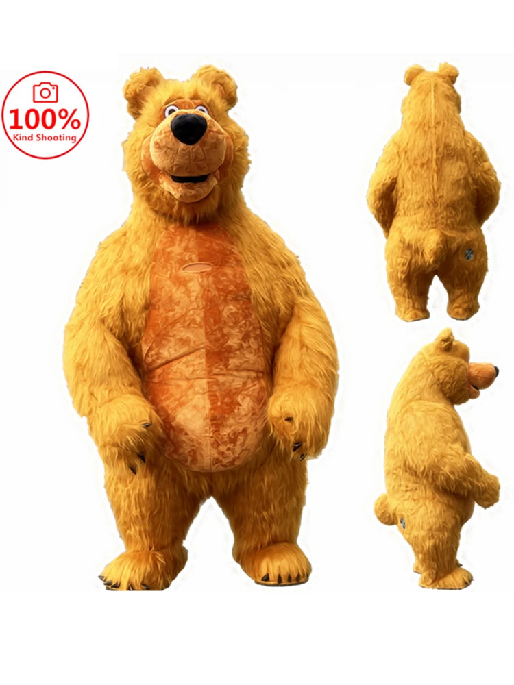 Inflatable Martha Bear Brown Bear Giant Costume Adult Walking Mascot Animal Cartoon Character Strange Costume Halloween Party An