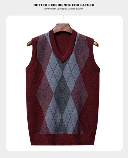 Men's Thickened Casual Sweater Tank Top Autumn and Winter Warm Men's Vest