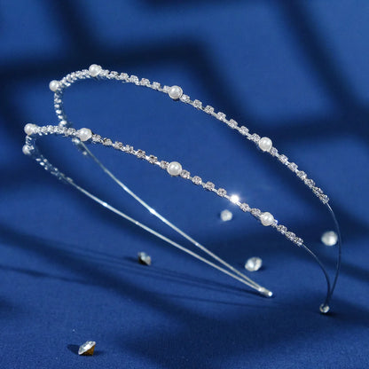 Rhinestone Star Headband - Party Hairband with Multilayer Pearl and Rhinestone Detail, Hair Accessories