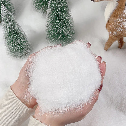 Christmas Artificial Dry Snow Powder Decoration,White Fake Snow,Powdered Snowflake,Christmas Home Party DIY Decoration Props