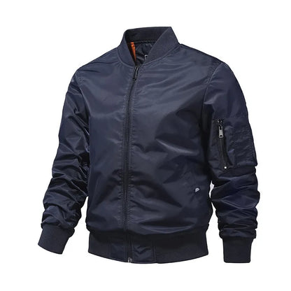 Cross-border Stand Collar Flight Jacket Spring Autumn, Pilot jacket Baseball Uniform Solid Color Men's Coat