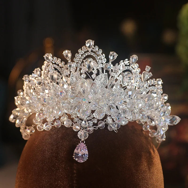 Luxury Crystal Bridal Tiaras - Cubic Zircon Crown Rhinestone Headpieces