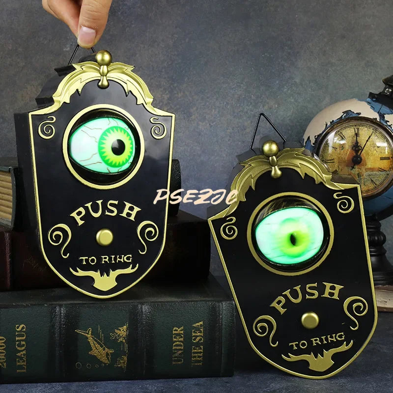 Halloween One Eyed Doorbell Decoration LED Electric Light Emitting Sound Eyeball Doorbell Bar Secret Room Prank Props