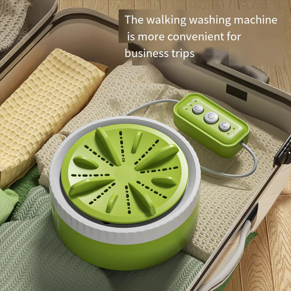 Mini Washing Machine Portable USB Rotating Turbo Fruit Ultrasonic Dishwasher For Clothes Home Kitchen Travel Remote Control