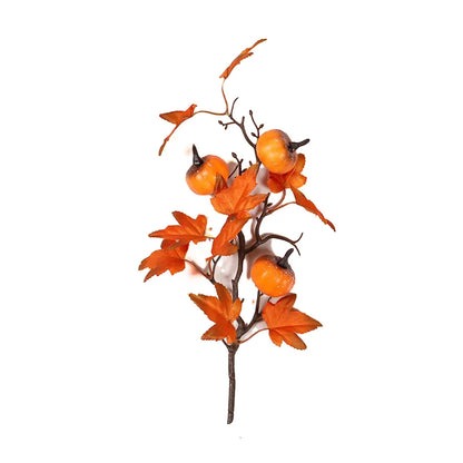 Artificial Maple Leaves Branch Fake Fall Leaves Stems Plants Outdoor Home Decor Outdoor Artificial Flower Halloween Decor