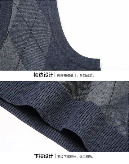 Men's Thickened Casual Sweater Tank Top Autumn and Winter Warm Men's Vest