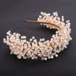 Luxury Pearl Crystal Bridal Crown Headpieces / Vintage Rhinestone Women Headband Tiaras