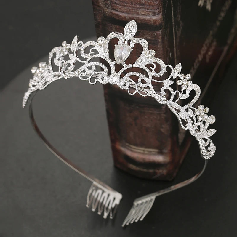 Princess Crystal Tiara Crown Headband - Rhinestone