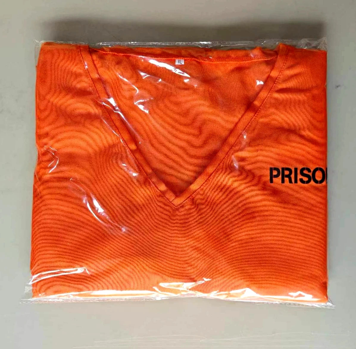 Cosplay Prisoner Halloween Costume for Adult Man&Woman Orange prison 2PCS set  convict